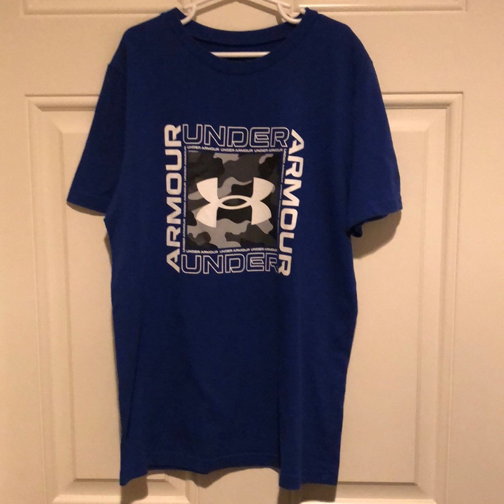 Under Armour Royal blue logo short sleeve shirt